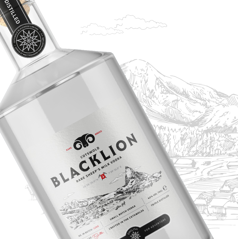 Black Lion Vodka Bottle
