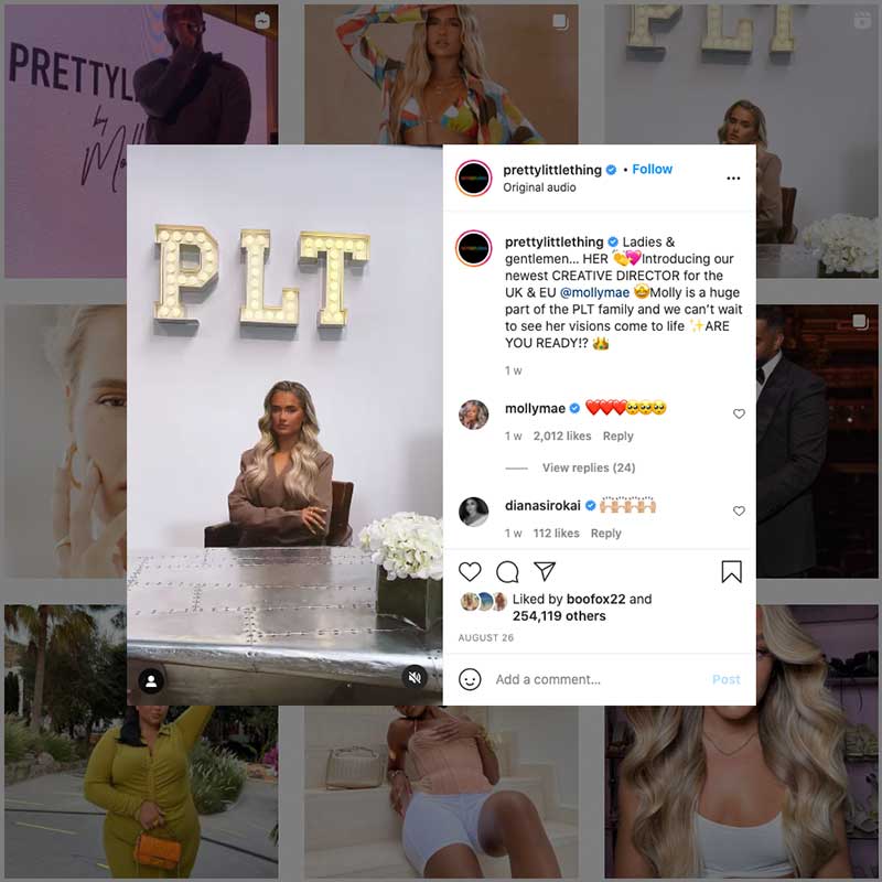 Love Island star Molly-Mae causes the PLT website to sell out after  launching her FIRST collaboration